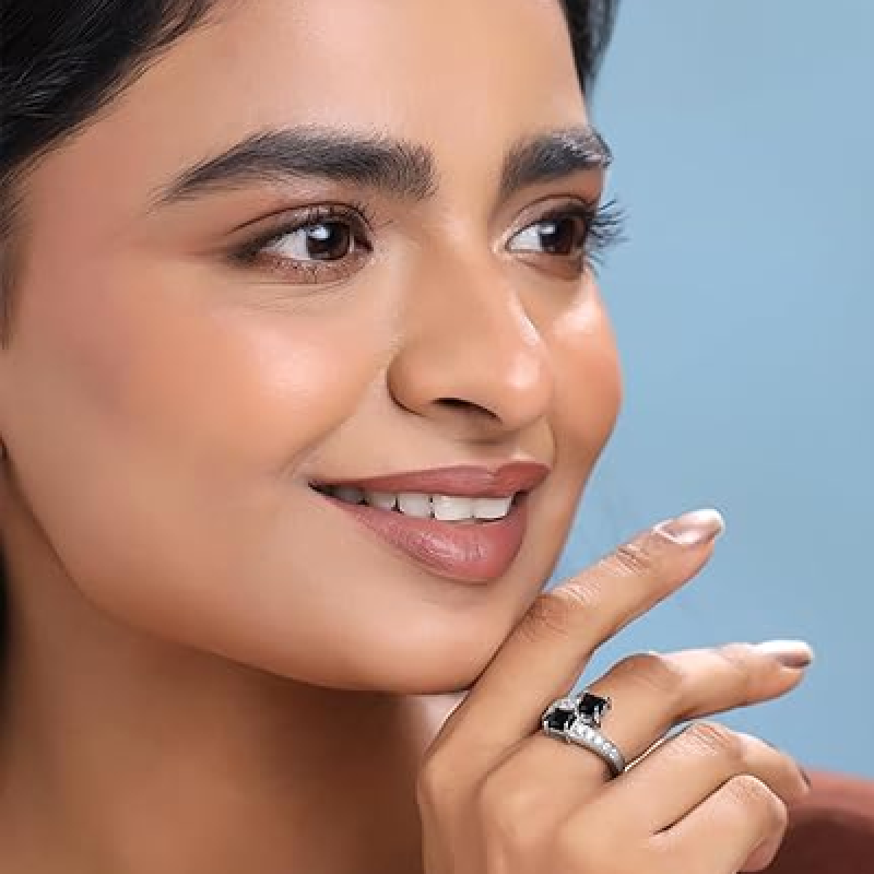 Yellow Chimes Ring for women Elegant Crystal Platinum Plated Adjustable Ring